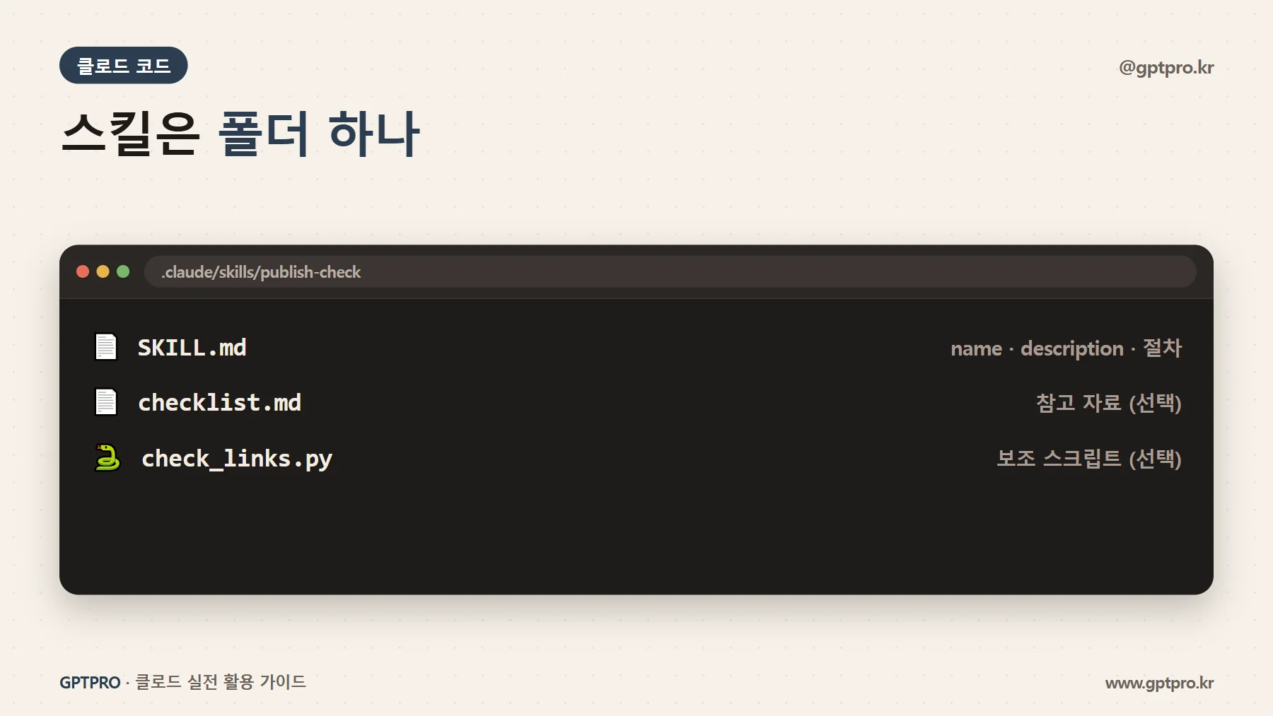 스킬 폴더와 SKILL.md 구성