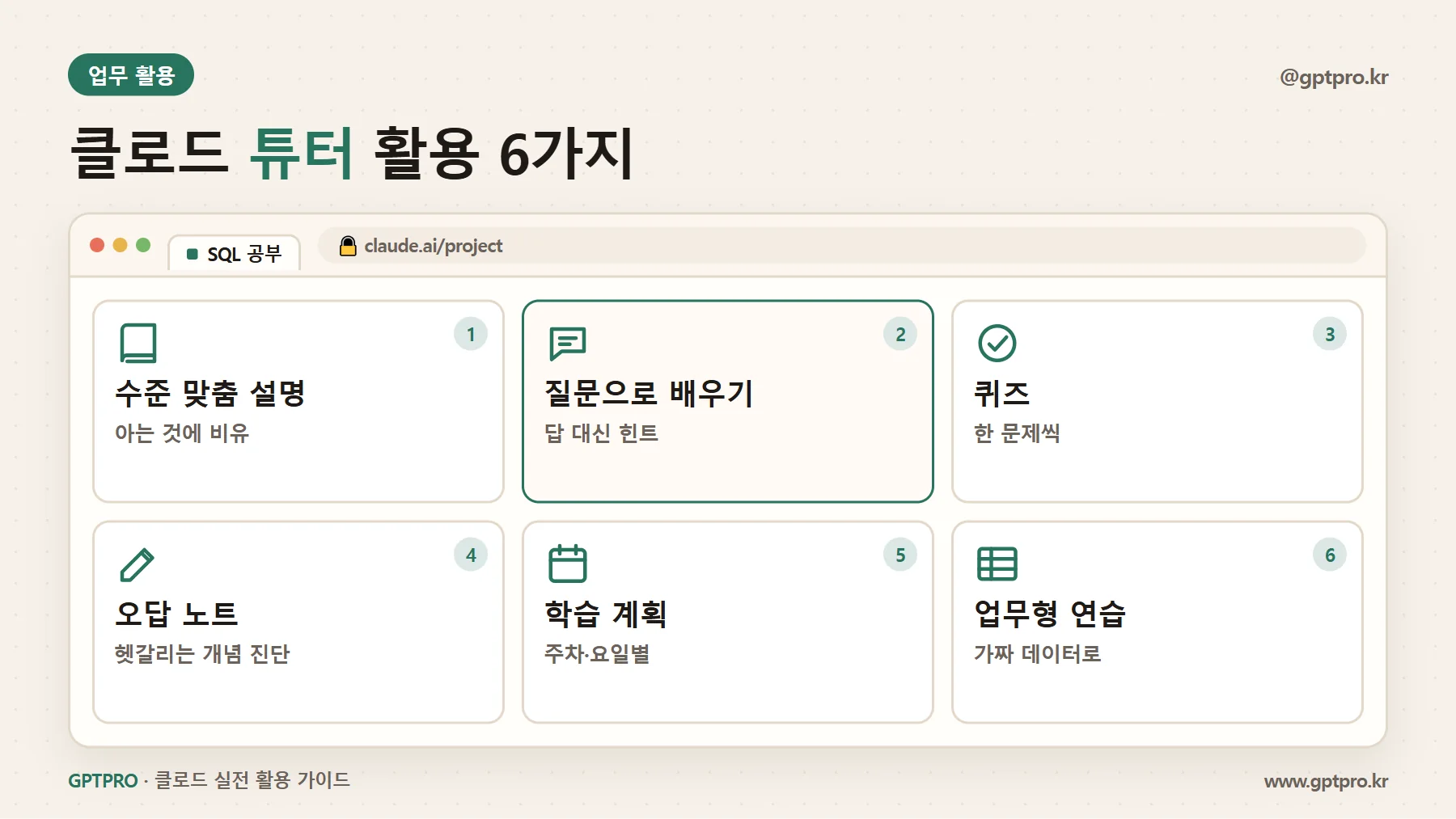 클로드로 공부하는 여섯 가지 방법
